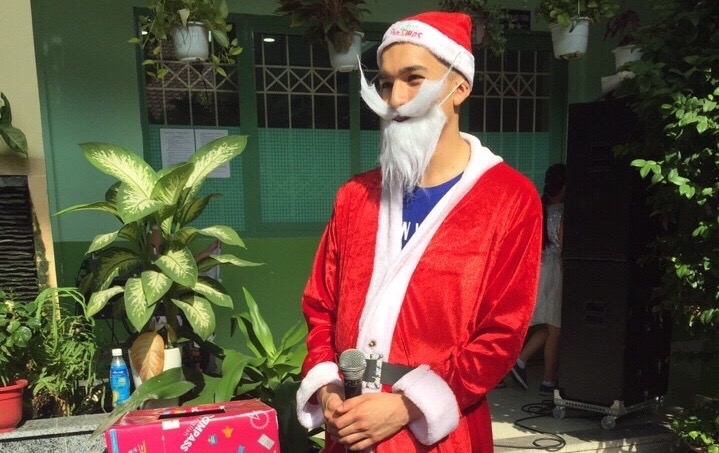 Cameron as Santa